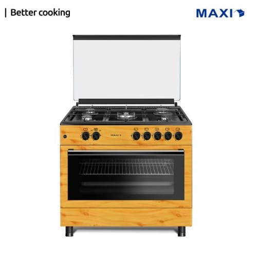 5 Burner Gas Cooker – Wood - View 2