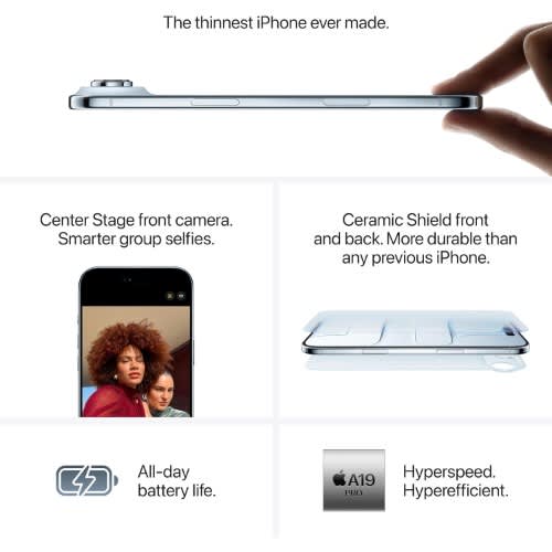 iPhone 17 Air - 512gb (6.5" Super Retina Xdr, 48mp Camera, A19 Pro Chip, 5g, Ios 26) Esim. - View 3