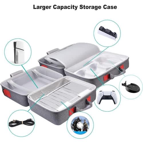 Travel Case Ps5 Slim Bag Grey - View 3