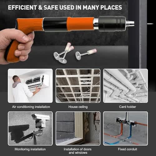 Double Muffler Powder-actuated Nail Gun – Heavy-duty Concrete & Steel Fastening Tool - View 1