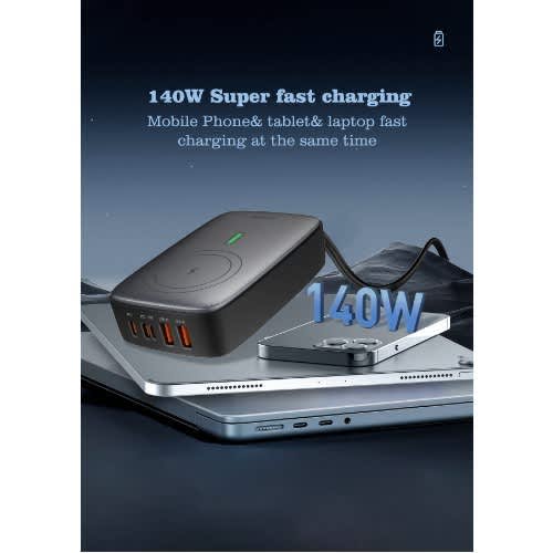 140w Q4010 6-in-1 Gan Multiport  Fast Charging Desktop  Charger - View 2