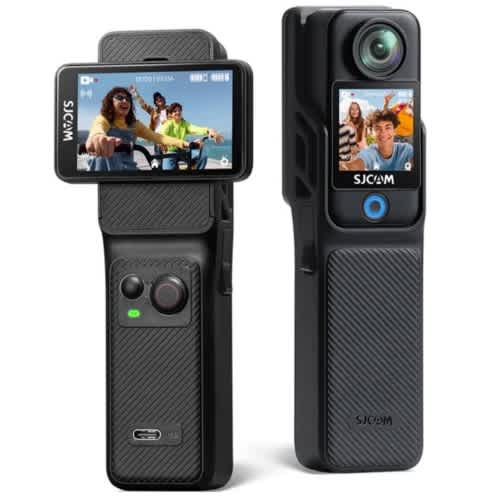 Sjcam C400 3in1 Action Camera 4k Wearable Body Cam 6-axis Stabilizer Rotating 2.29'' Touch screen