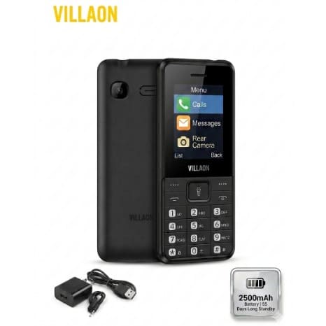 Villaon V210 Phone - 2500mah - Wireless Fm - Rear Camera - Black - View 2