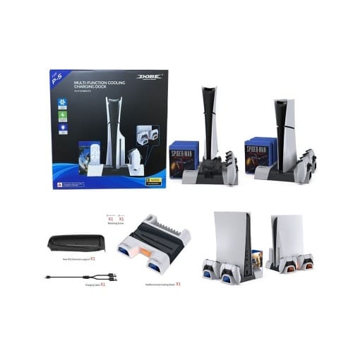 Mluti-function Cooling Charging Dock For Ps5 Fat & Slim