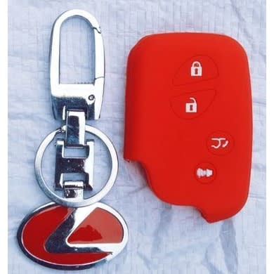 Lexus Key Holder And Silicon Remote Cover - Red - View 2
