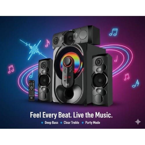Home Theater Mi+ 3.1 Multi Media Speaker- Black, Bluetooth, Ac/dc,usb,sd,aux. 700watt - View 3