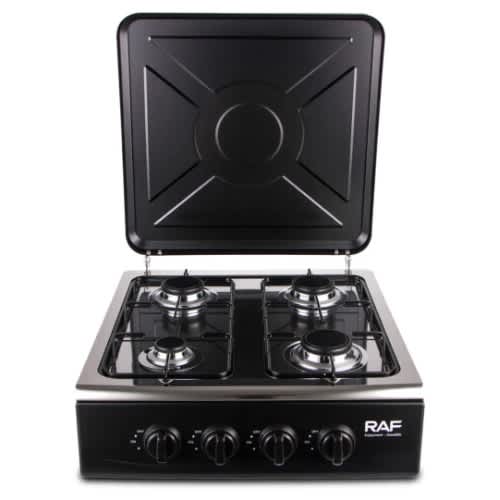 Raf Standing Gas Stoves- 4 Burners/ Cooker - Black_488mm - View 3