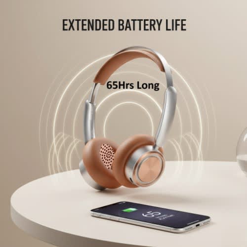 Retro Design Noise-cancelling Wireless Bluetooth 5.4 Headphone - Model Rb830hb Brown - View 5