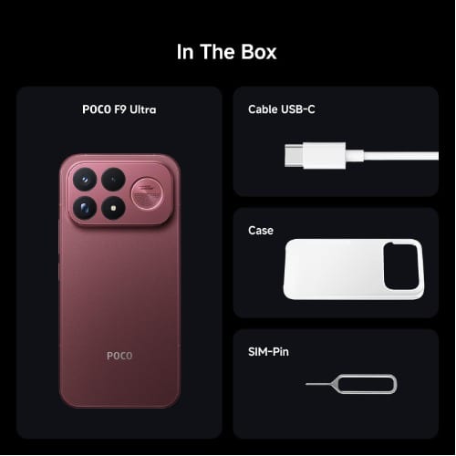 POCO F9 Ultra 5G - 6.85" - 512GB ROM - 16GB RAM - Dual SIM - Fingerprint - 8050mAh - Dark Cherry - View 4