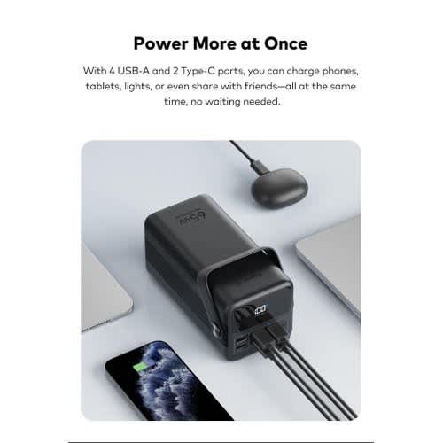 Powerturbo 60 Power Bank With Lamp - A1990 - 60,000mah - 65w - 6 Output - View 3