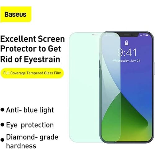 Baseus 0.3mm Eye Protection Full-coverage Tempered Glass | Iphone 12 / 12 Pro - View 2
