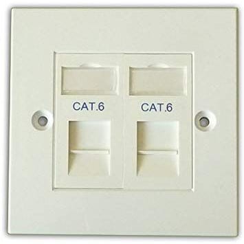 Wall Socket Plate/Network Ethernet LAN Cat5 Outlet - Rj45 Panel X8 5r9u - View 3