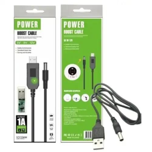 Power Boost Cable Usb To Dc Converter – Multi-voltage 5v 9v 12v Adapter - 1000cm - View 2