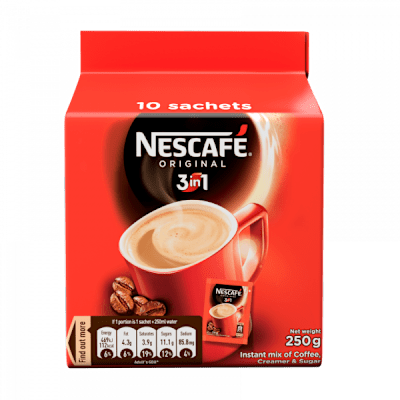 Nescafe Original 3in1 Coffee-250g X 10 Sachets