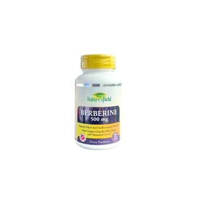 Nature's Field Berberine 500mg Supports Heart And Cardiovascular Health 60 Veggie Capsules