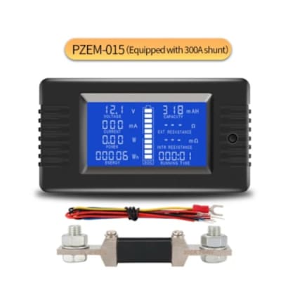 Dc Battery Monitor Meter Multifunction With 300a Shunt