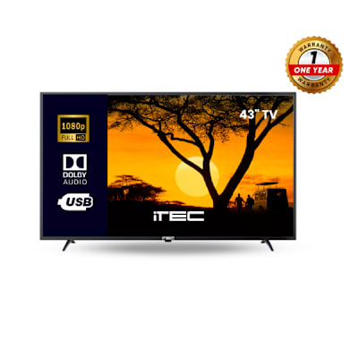 iTEC 43'' Led Full Hd Tv- Usb, Hdmi, Dolby + 1920 * 1080 Screen Resolution (one Year Warranty)