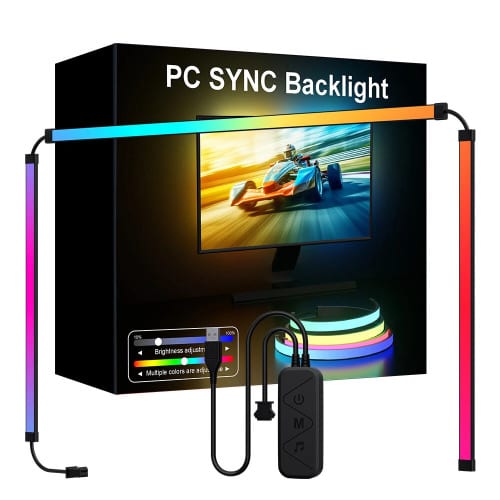 Rgb Led Light Bar Screen Sync & Music Sync Computer Monitor Backlight - 27"