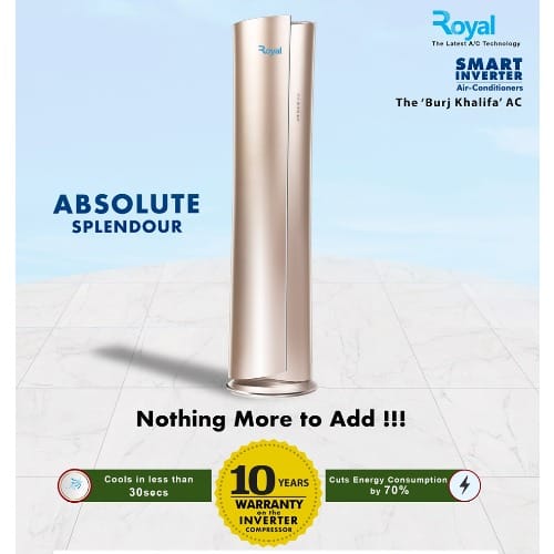 3hp Burj Khalifa Floor Standing Inverter Ac - Gold Color