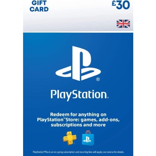 PlayStation Store Network PSN UK £30 GBP Gift Card