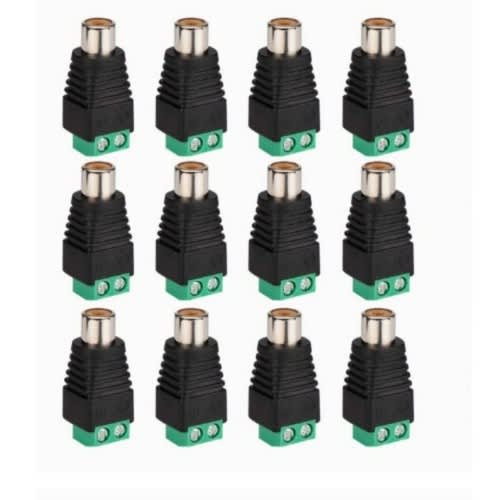 Female Plug To Av Screw Terminal Audio Video Connector Adapter -10pcs