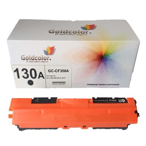 Goldcolor 130a Black Toner Cartridge (cf350a) For Hp Replacement