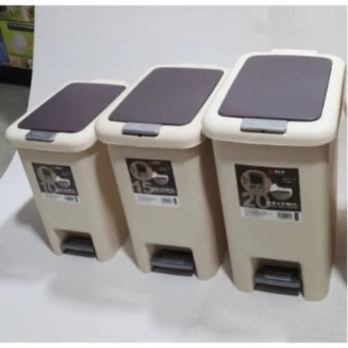 Potable Pedal Waste Bin - 10l / 15l And 20l - 3 Pcs