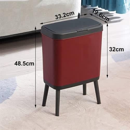 Stool Waste Bin - 15L - Red