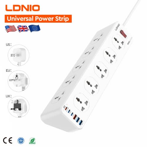 Power Socket Extension Universal Power Strip With 10 Outlets - 2m - Sc10610c