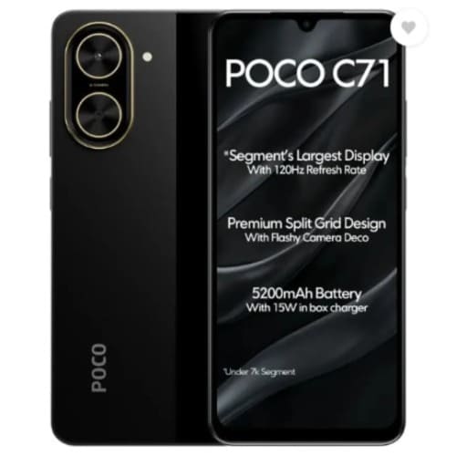 Xiaomi Poco C71 - 6.88" -64gb Rom - 3gb Ram -4g Lte -dual Sim -fingerprint -5200mah -black