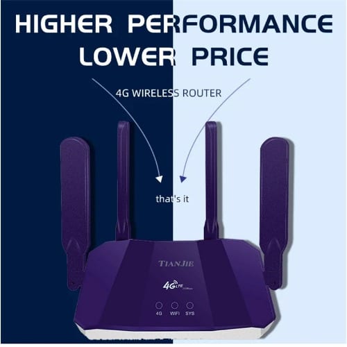 4g Lte Wifi 6 Router With Sim Card Slot – Wireless Cpe Modem- 4 Antennas