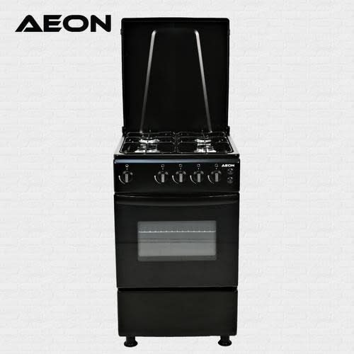 Aeon 5040 50 X 50cm, 4+0 Brunner, Strong Pan Support, Oven Lamp, Double Glass Oven, Black