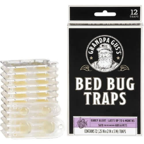 Bed Bug Glue Traps For Home & Travel - Early Detection - Lasts Up To 6 Months - 12pk