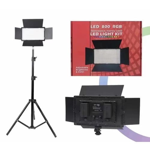Led 800 Rgb Professional Photo & Video Led Light Kit Varicolor  2battery+changer Dock+stand + Remote