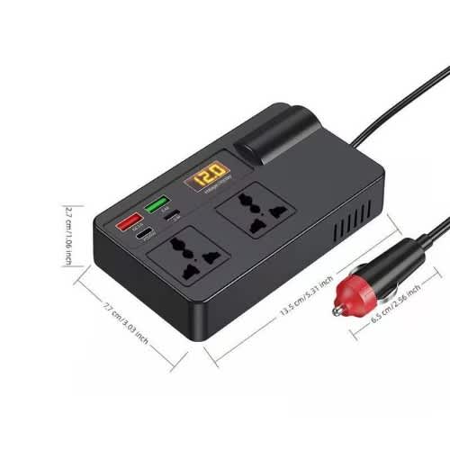 Multi Functional Car Power Inverter With Fast Charging Usb Port