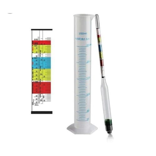 0.700 - 1.000g/cm3 Diesel Specific Density Hydrometer With 500ml Measuring Cylinder