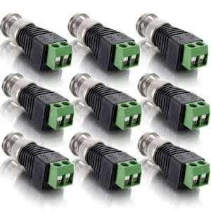 Cablesonline Bnc Male Plug To Av 2-screw Terminal Block Balum Connector s  -10pcs