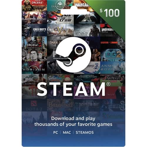 Steam Wallet Gift Cards / Code / Steam Key -$100