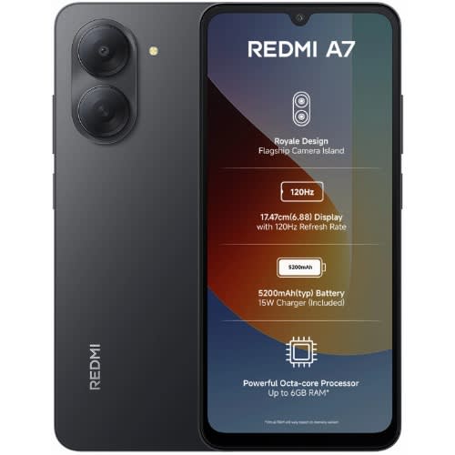 Redmi A7 6.88 - 3GB RAM - 64GB ROM - Dual Sim - 5200mAh - Black