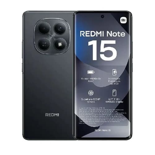 Redmi Note 15 - 6.77" - 256gb Rom - 8gb Ram - 4g Dual Sim - Fingerprint - 6000mah - Black