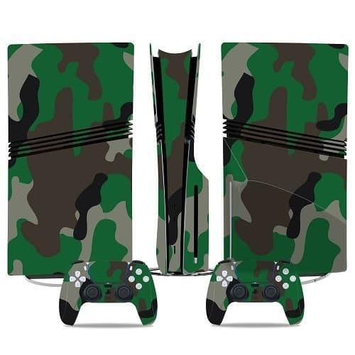 Ps5 Pro Anti-scratch Protective Sticker-green Camo