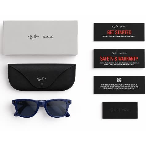 Wayfarer Meta Ai Smart Glass Gen 2 Camera Speakers Rayban Smart Glass Video Recording, Charge Case