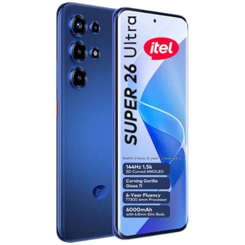 SUPER 26 Ultra - 6.78" Amoled - 128GB ROM - 8+8GB RAM - 4G Dual SIM - 6000mAh - Blue