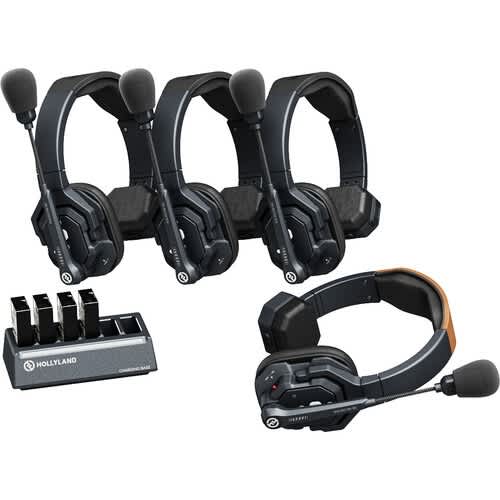 Hollyland Solidcom Se Global 4s - 4-person Full-duplex Single-ear Noise-canceling Headset