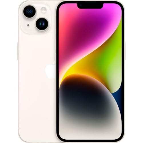 Iphone 14 - 6.1" - 128GB ROM- 6GB RAM- Single Sim +1 Esim - 5g - 3279mAh - Starlight