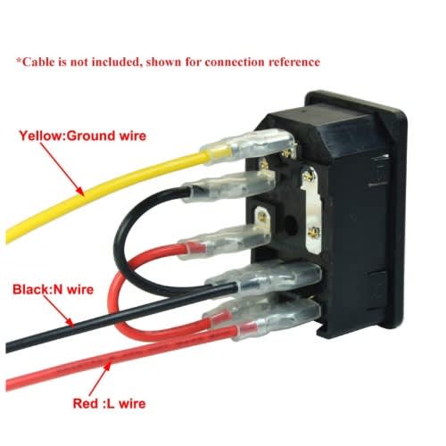 AC-01 3-in-1 Power Socket Light+Switch+Fuse