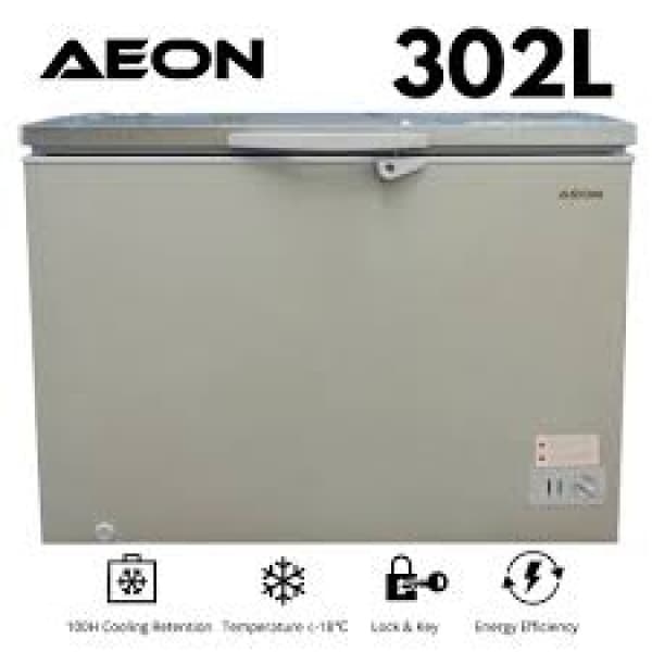 Aeon Acf300gk 302ltr, Single Door Deep Freezer, Super-Fast Freeze, R600, Grey