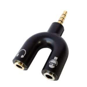 Stereo Audio Splitter Earphone Headset + Microphone Adapter - 3.5mm