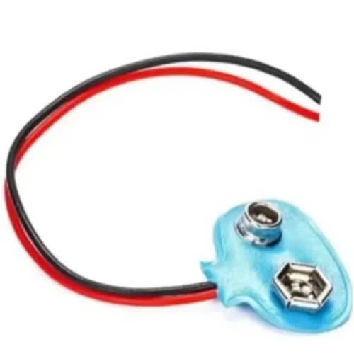 Battery Clip Connector Positive Negative Snap Lead Wire - 10pcs- 9v