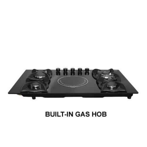 4 Gas + 1 Electric Hotplate Cabinet Built-in Hob Gas Cooker Pv-90g4e1b